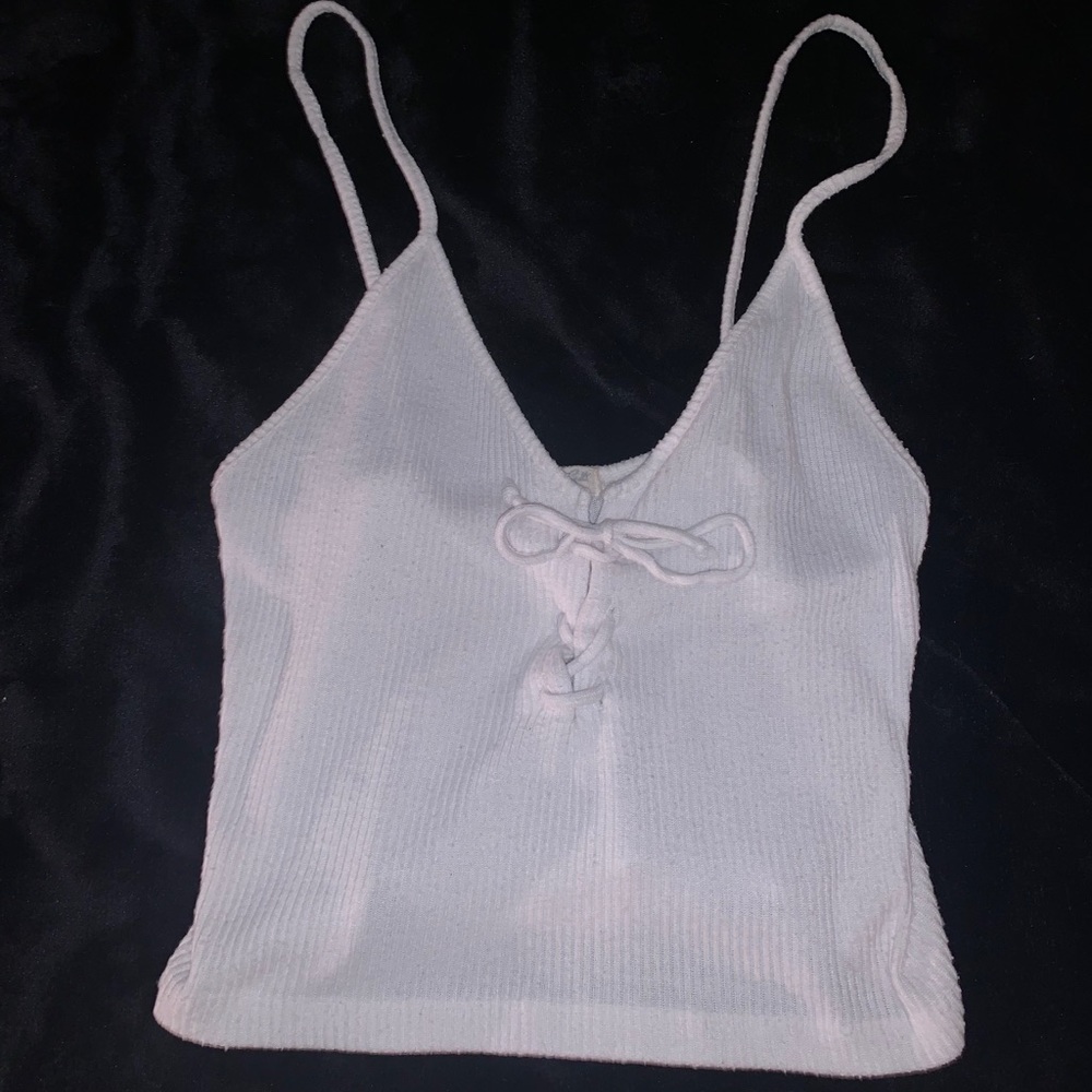 Lace up front camisole